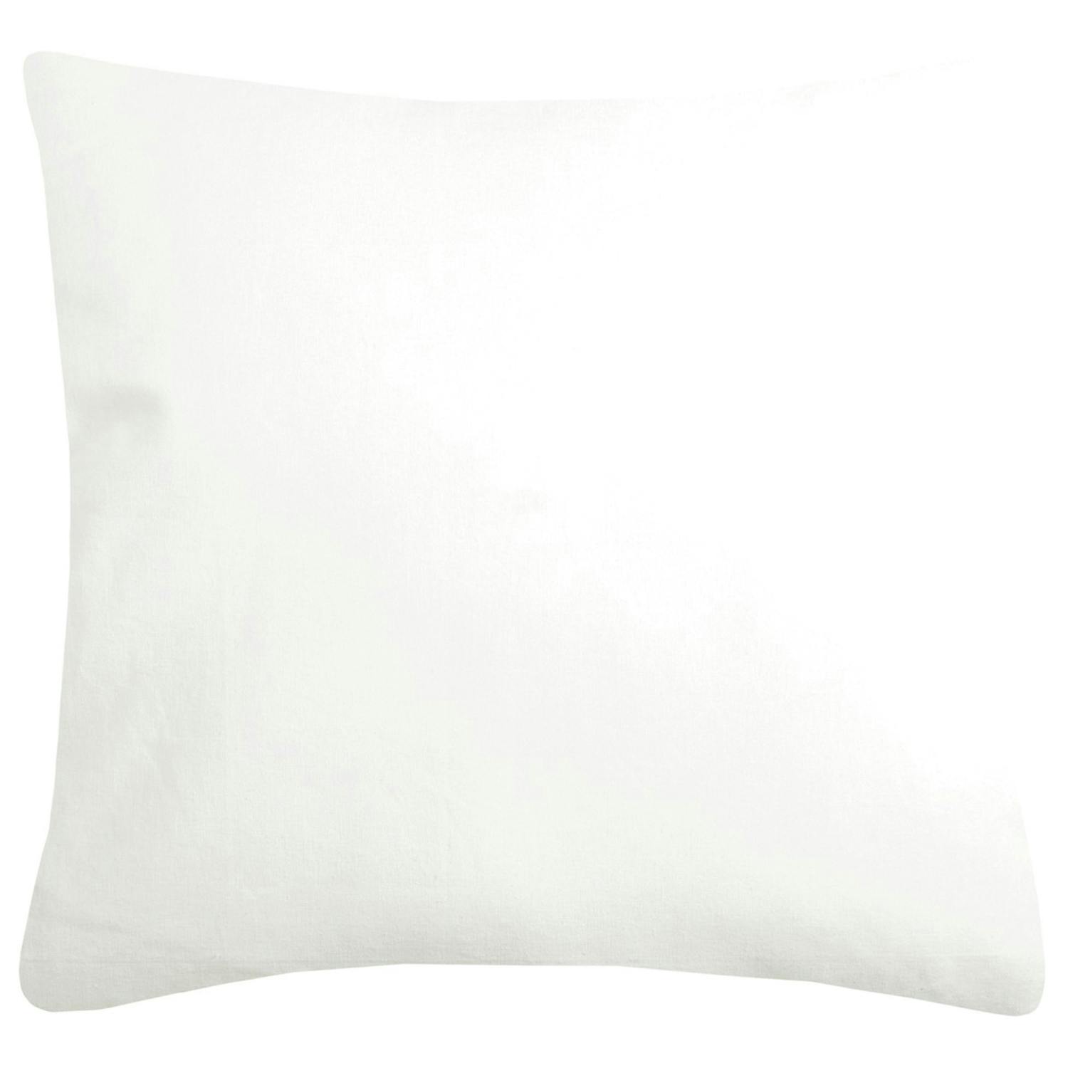 Coussin bicolore écru / lin 50 x 50 cm