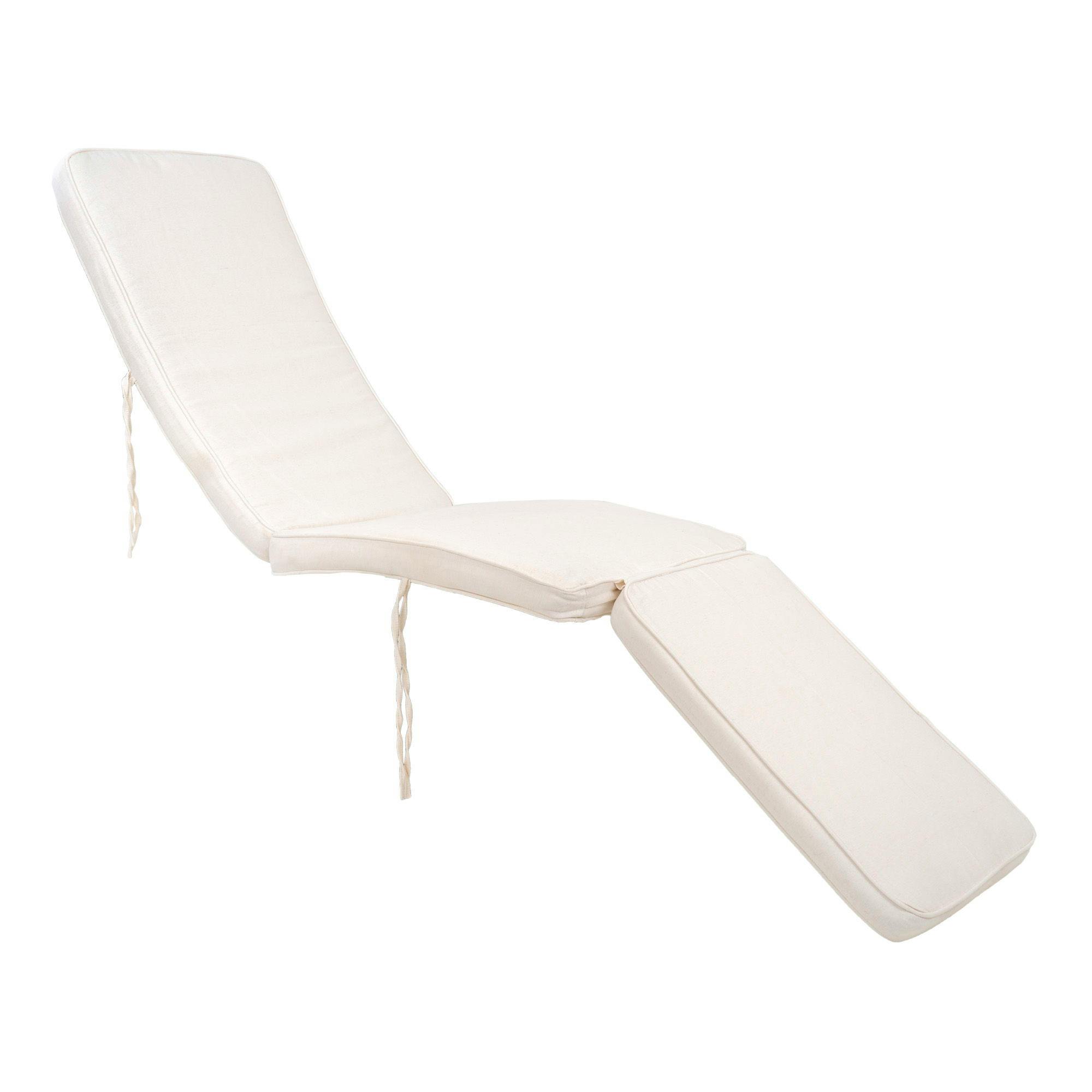 Coussin blanc en coton pour bain de soleil MENDOZA