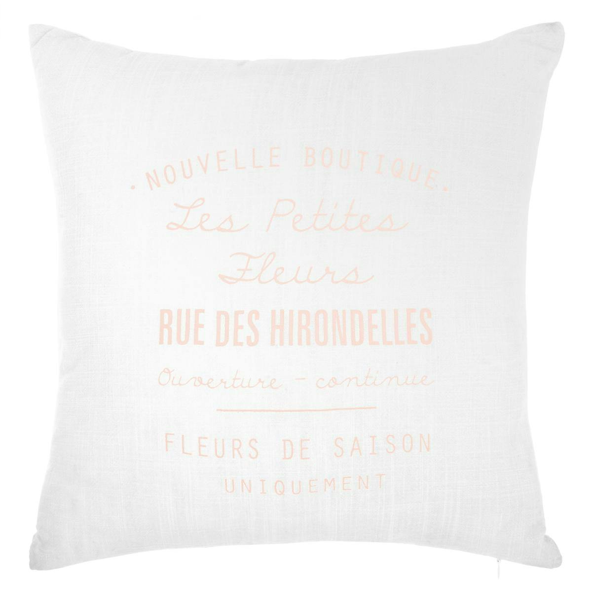 Coussin blanc Hirondelles