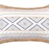 Coussin blanc imprimé géométrique et frange beige 30x50cm en coton ORYLIA