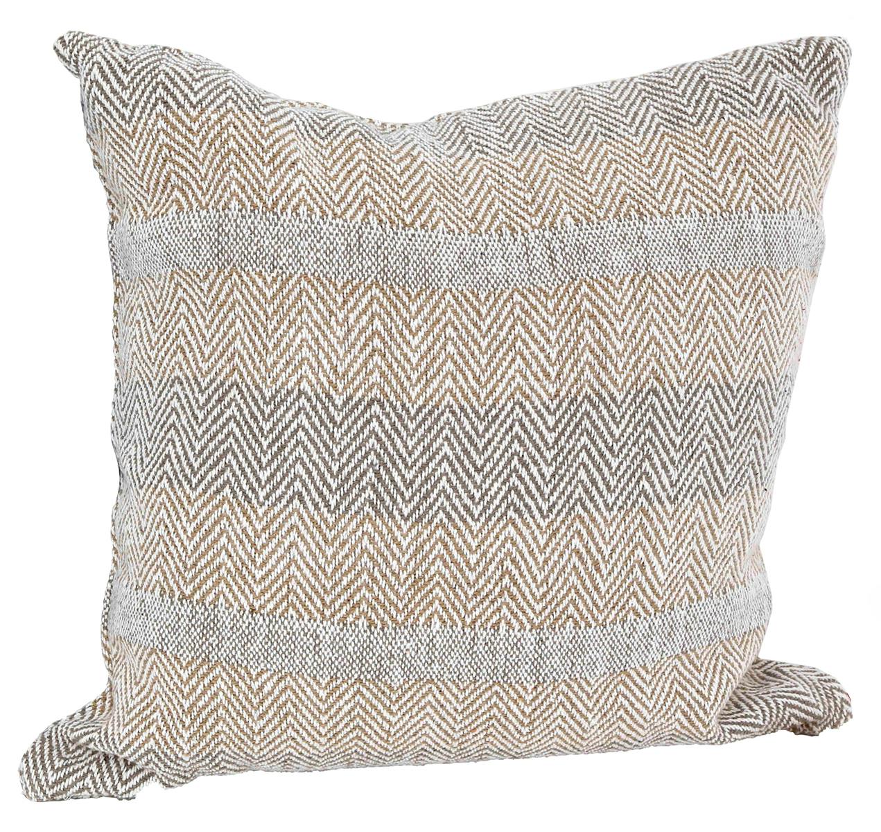 Coussin carré beige effet chiné coton 45x45cm