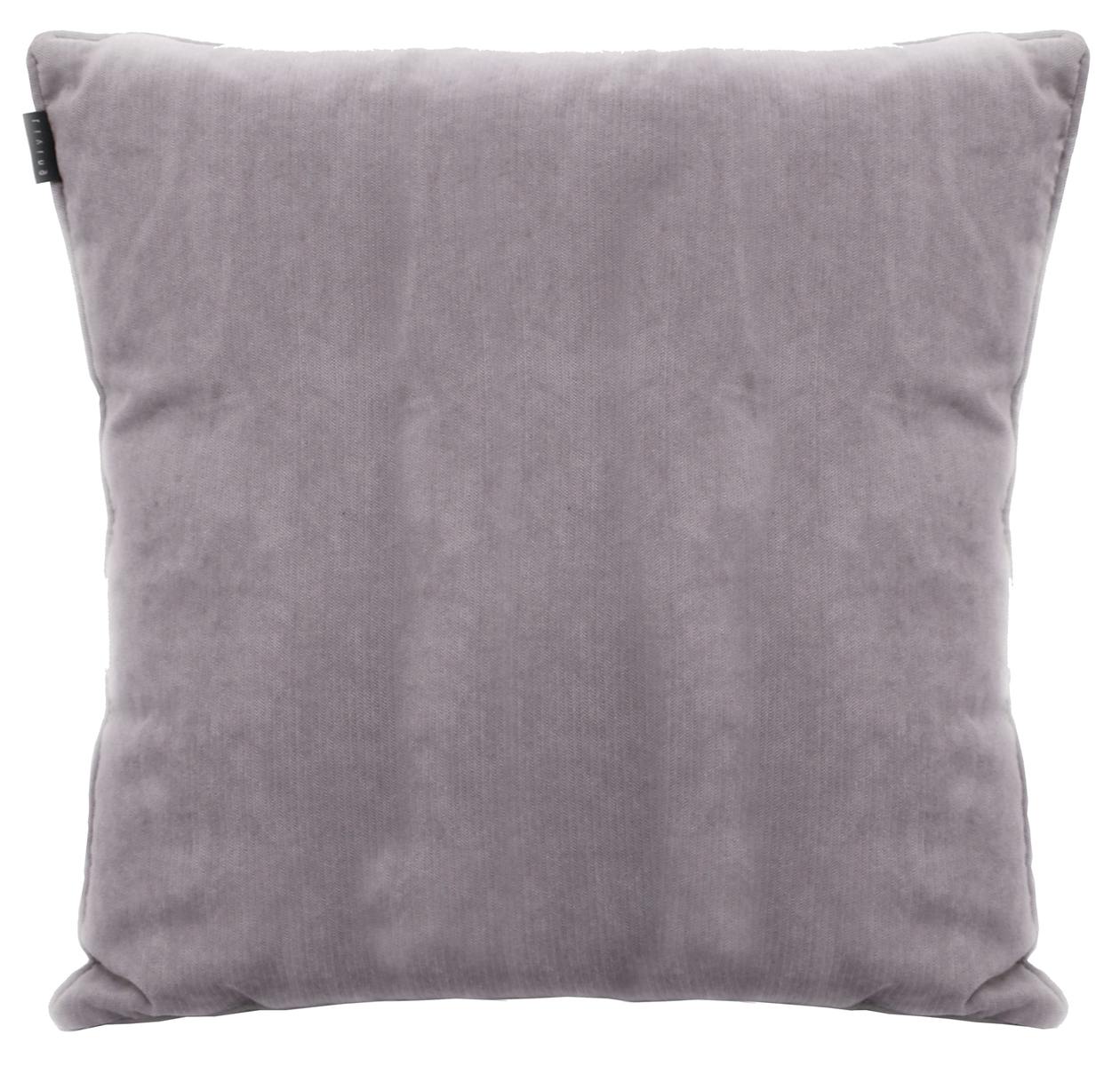 Coussin carré en velours gris clair 45x45cm