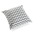 Coussin carré épais en coton blanc gris motif zigzag 45x15x45cm COPPEN