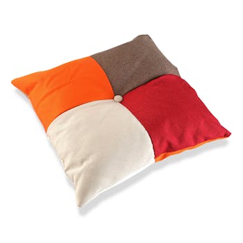 Coussin carré épais en tissu Patchwork coloré 45x15x45cm GREEN