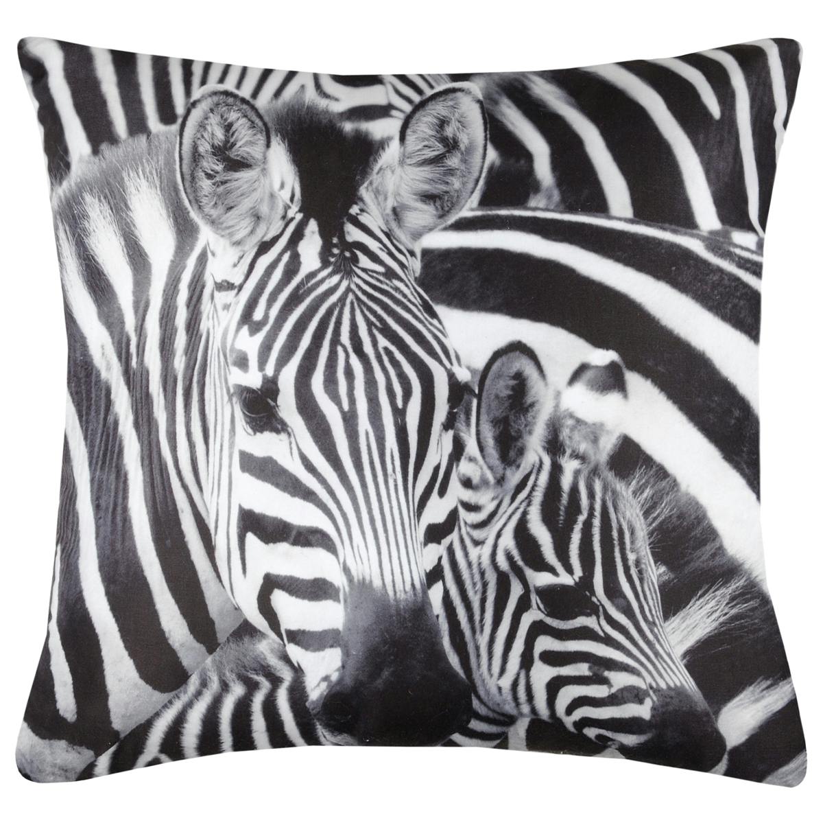 Coussin carré imprimé zèbres 50x50cm BENIN