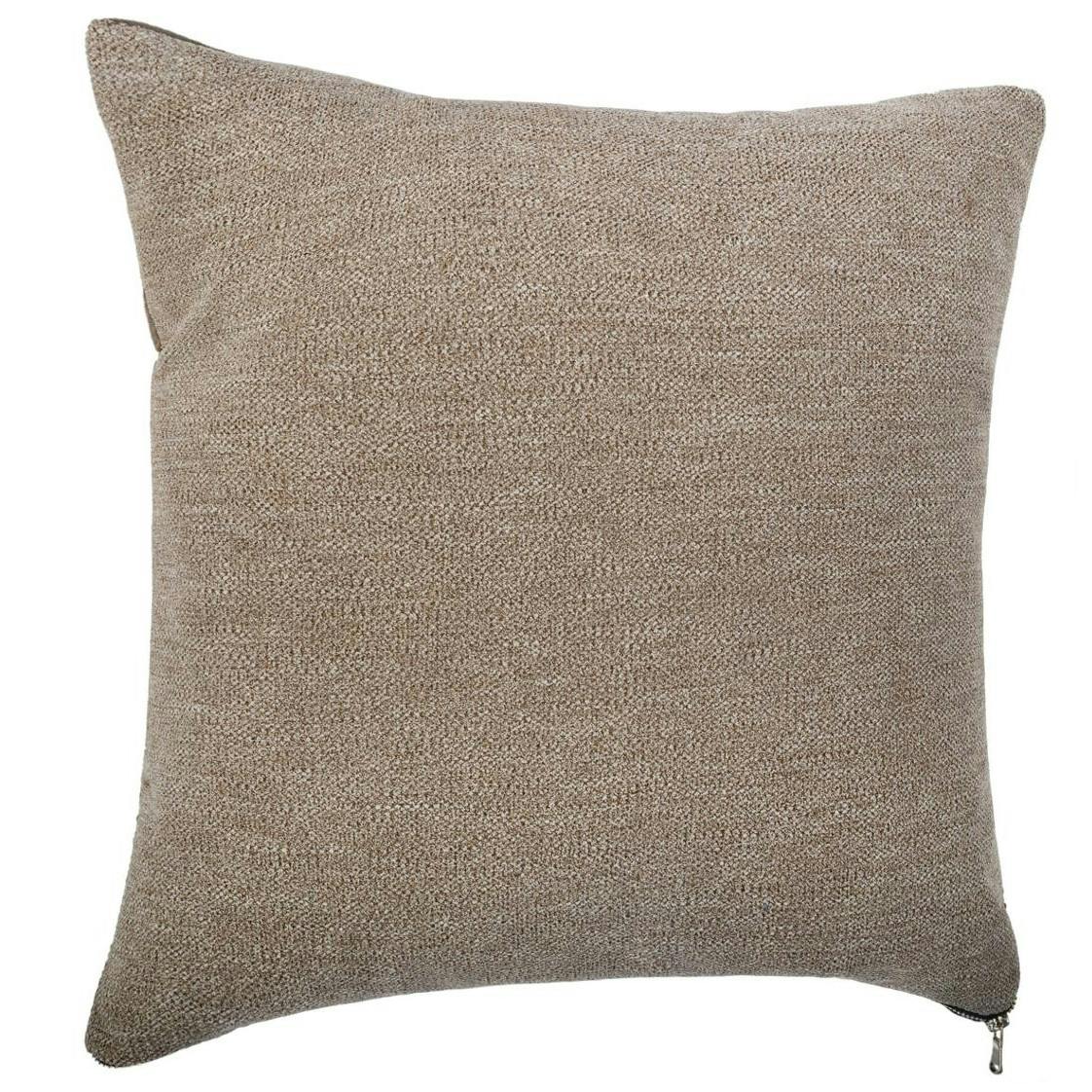 Coussin carré taupe 40x40cm