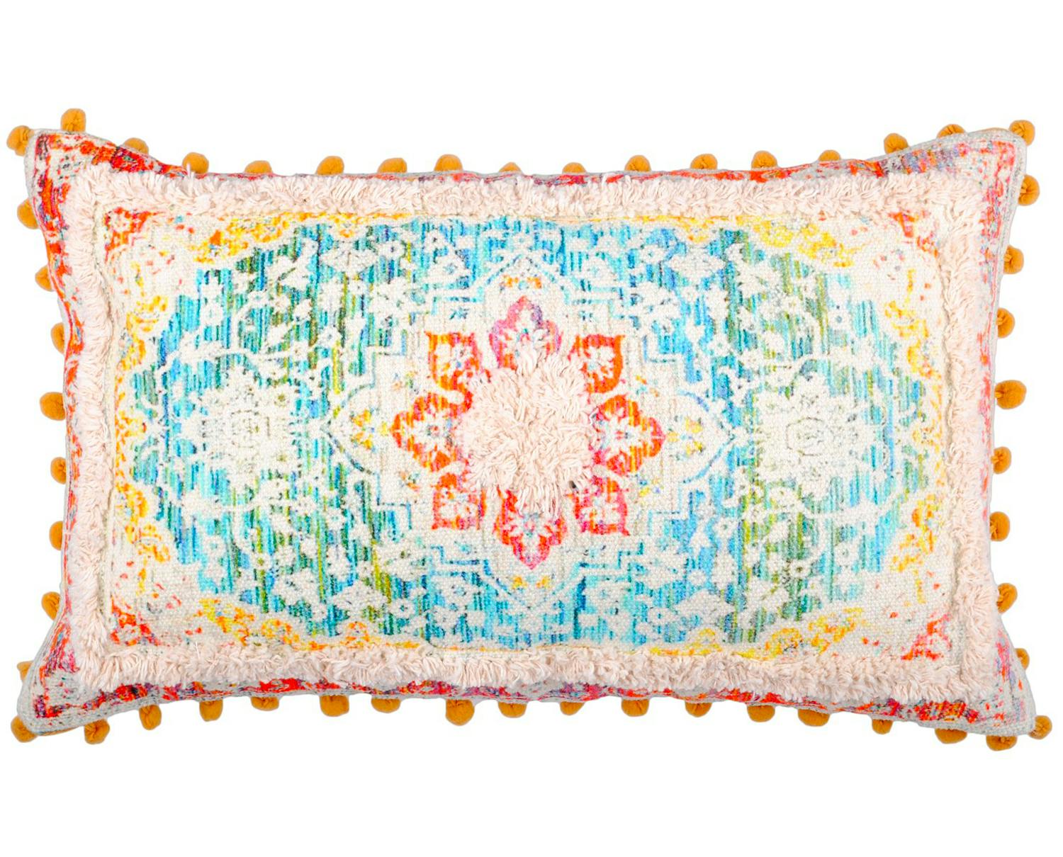 Coussin Coloré Style Oriental à Pompons 30 X 50 Cm | Coussins Déco ...