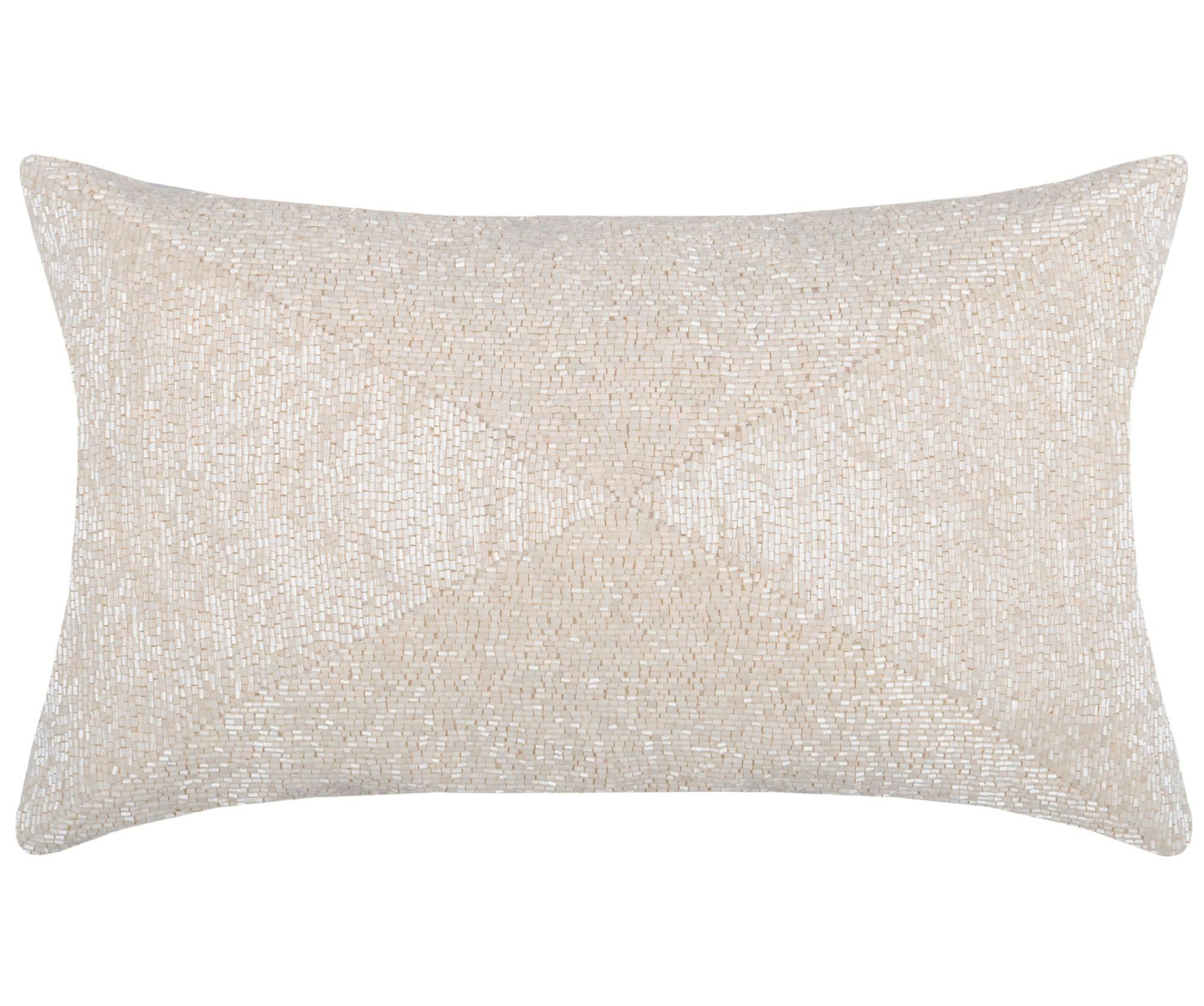 Coussin coton et perles de rocaille 23x38cm ROCAILLE