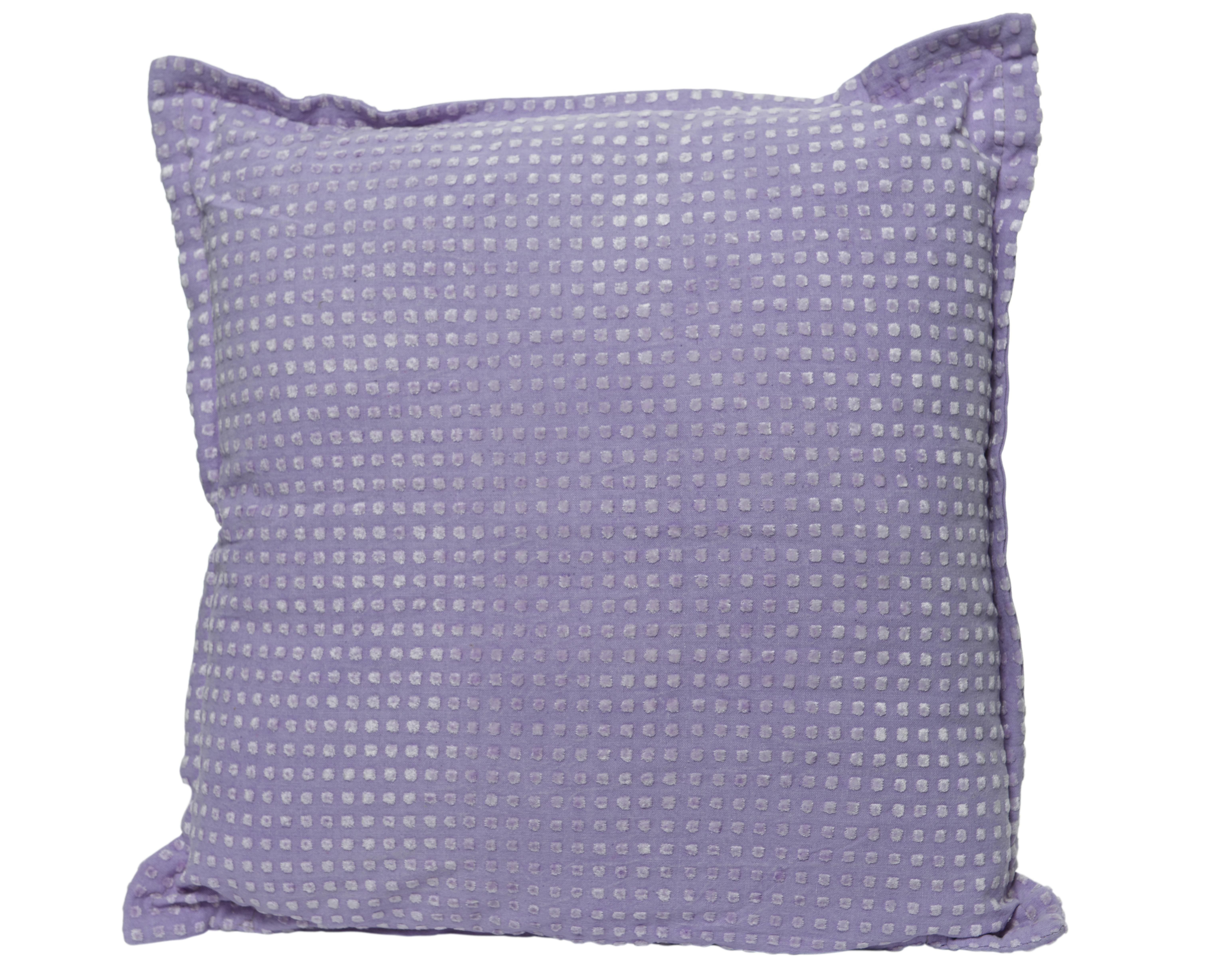Coussin coton gaufré lavande 45x45cm