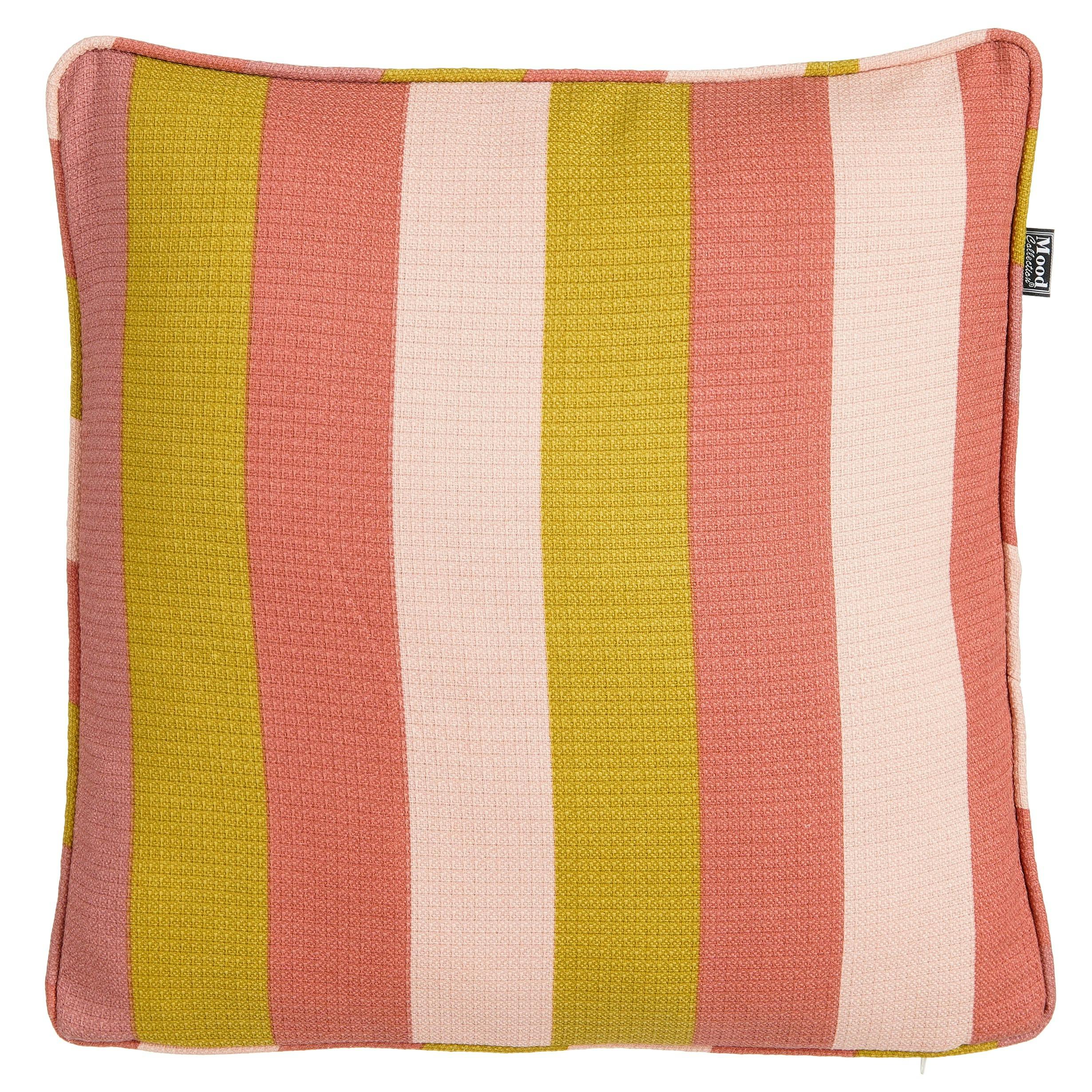 Coussin de canapé, bandes multicolores