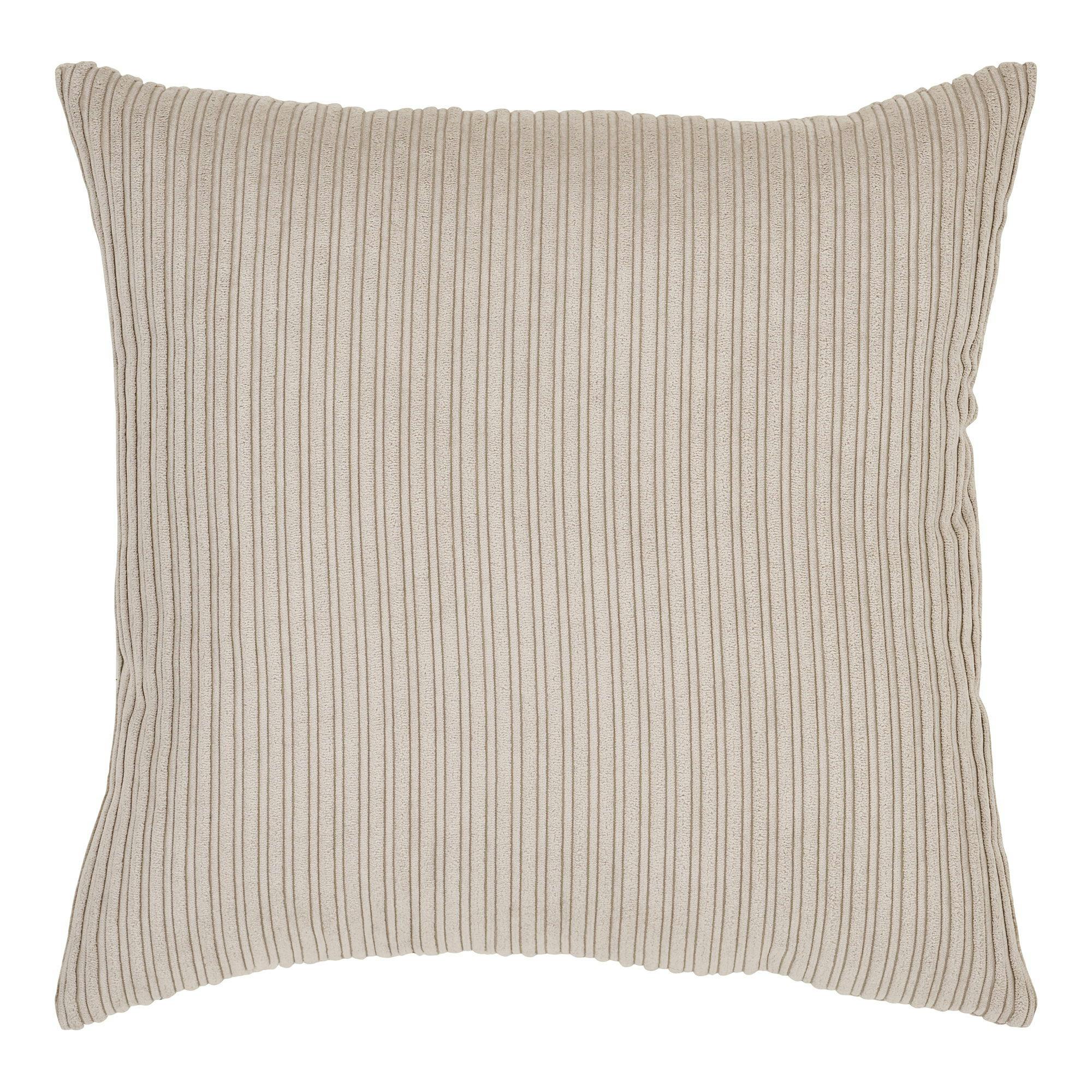 Coussin de canapé beige, motif linéaire BRUGES