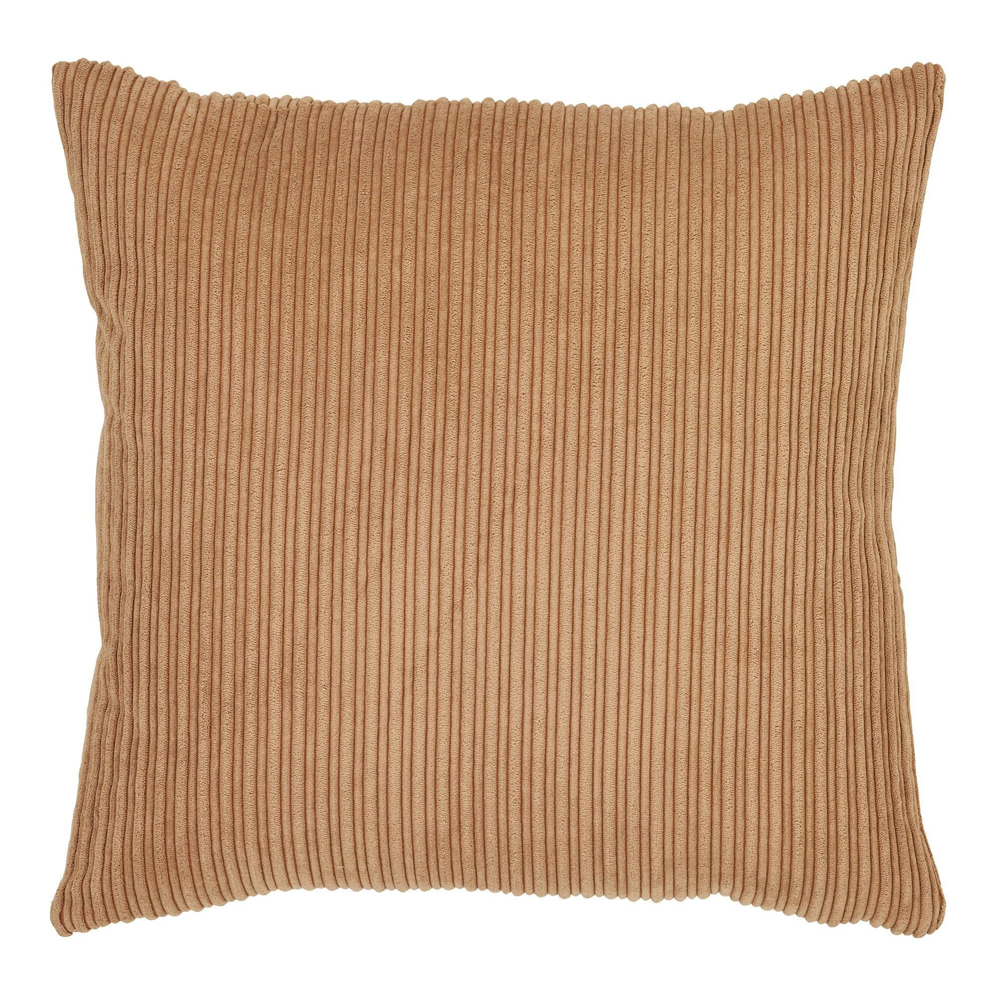 Coussin de canapé marron clair, motif linéaire BRUGES