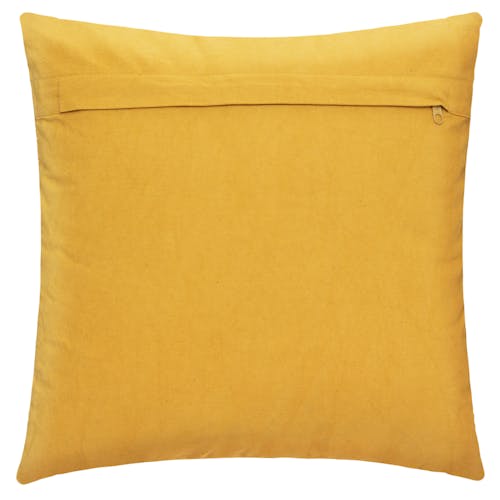 Coussin de canapé moutarde motif carré