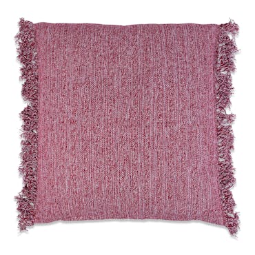 Coussin de canapé rouge effet tweed