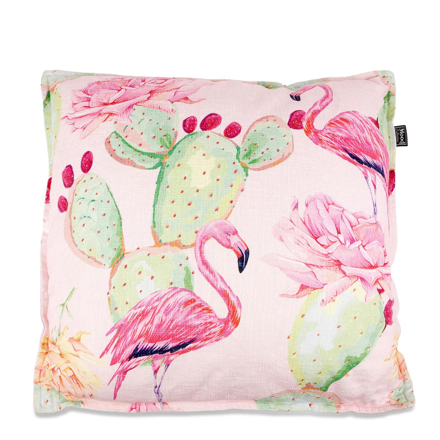 Coussin de décoration flamand rose