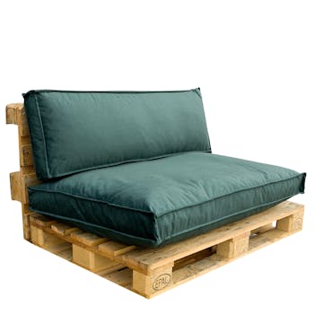 Coussin de palette extérieur vert foncé
