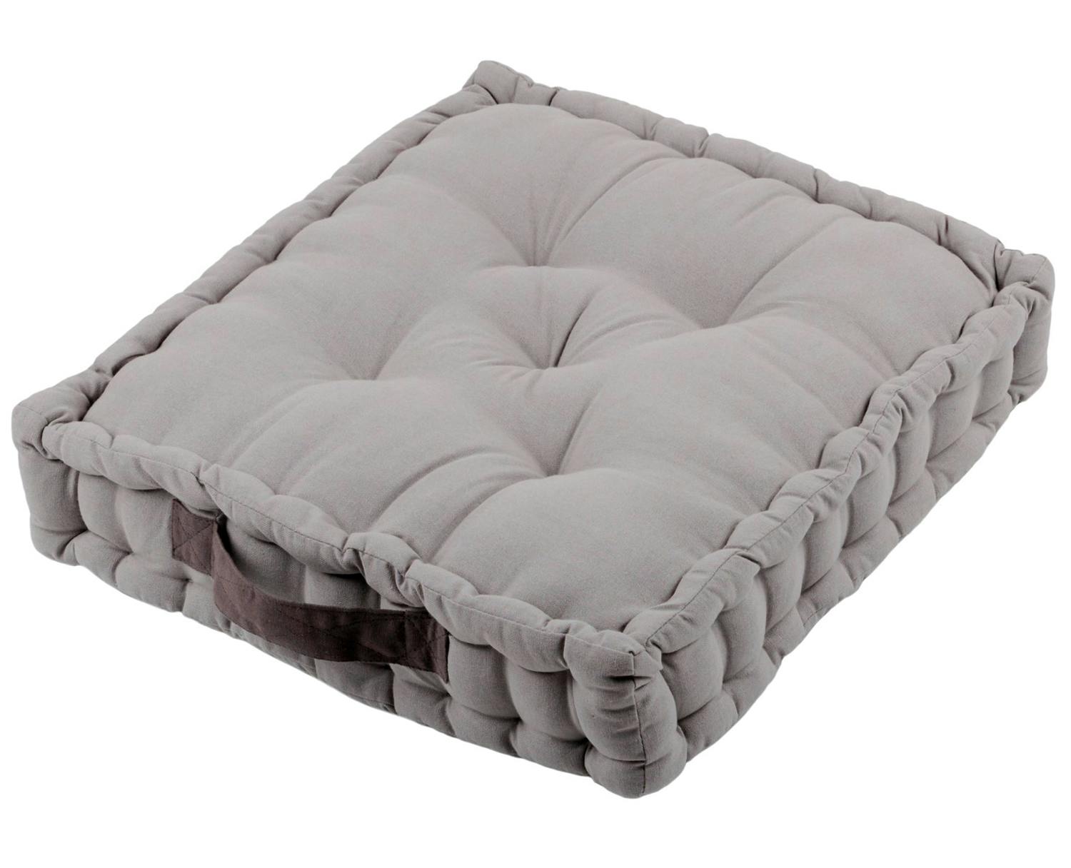 Coussin de sol bicolore gris / anthracite 45 x 45 cm