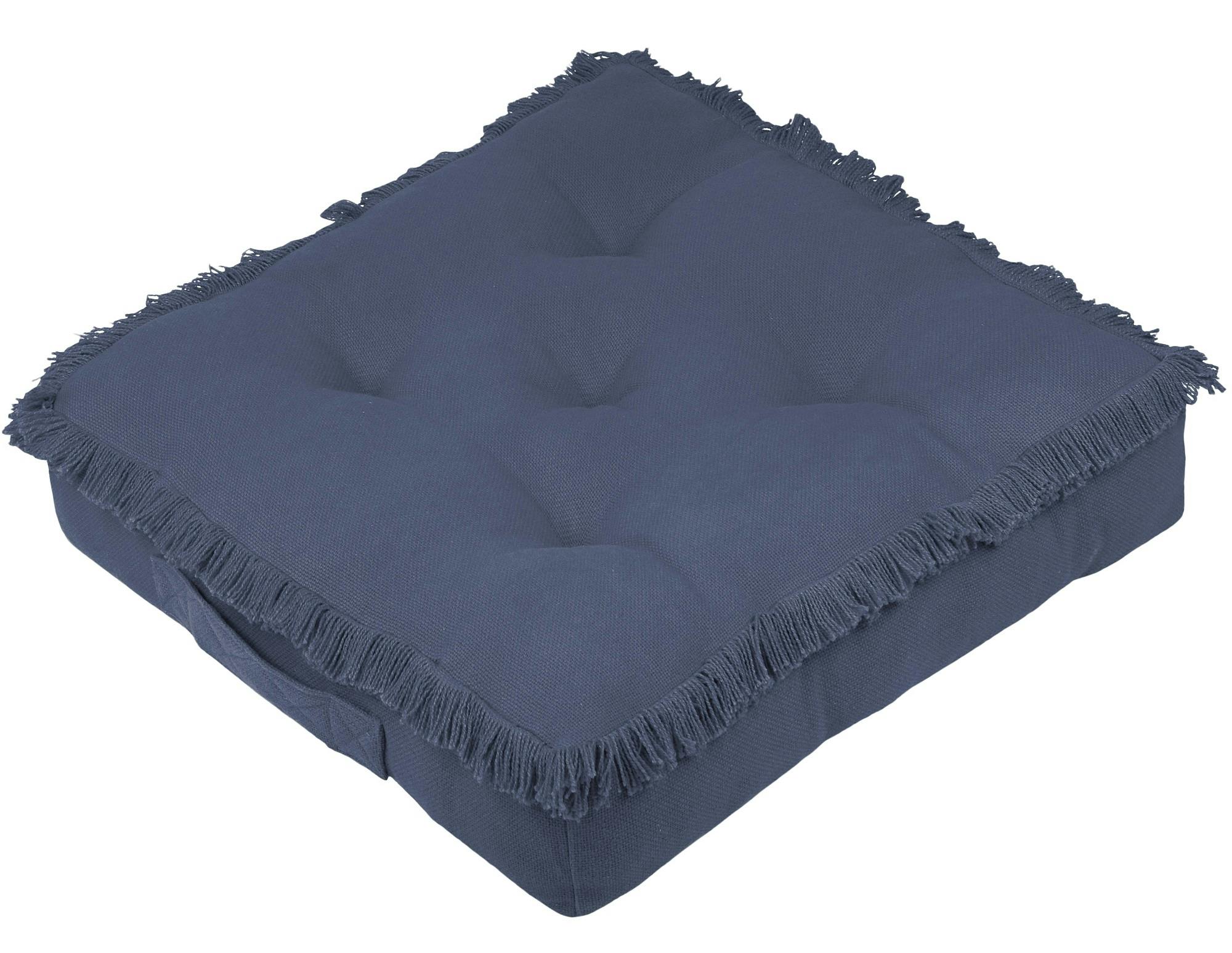Coussin de sol bleu marine 45x45x10cm PRAGUE
