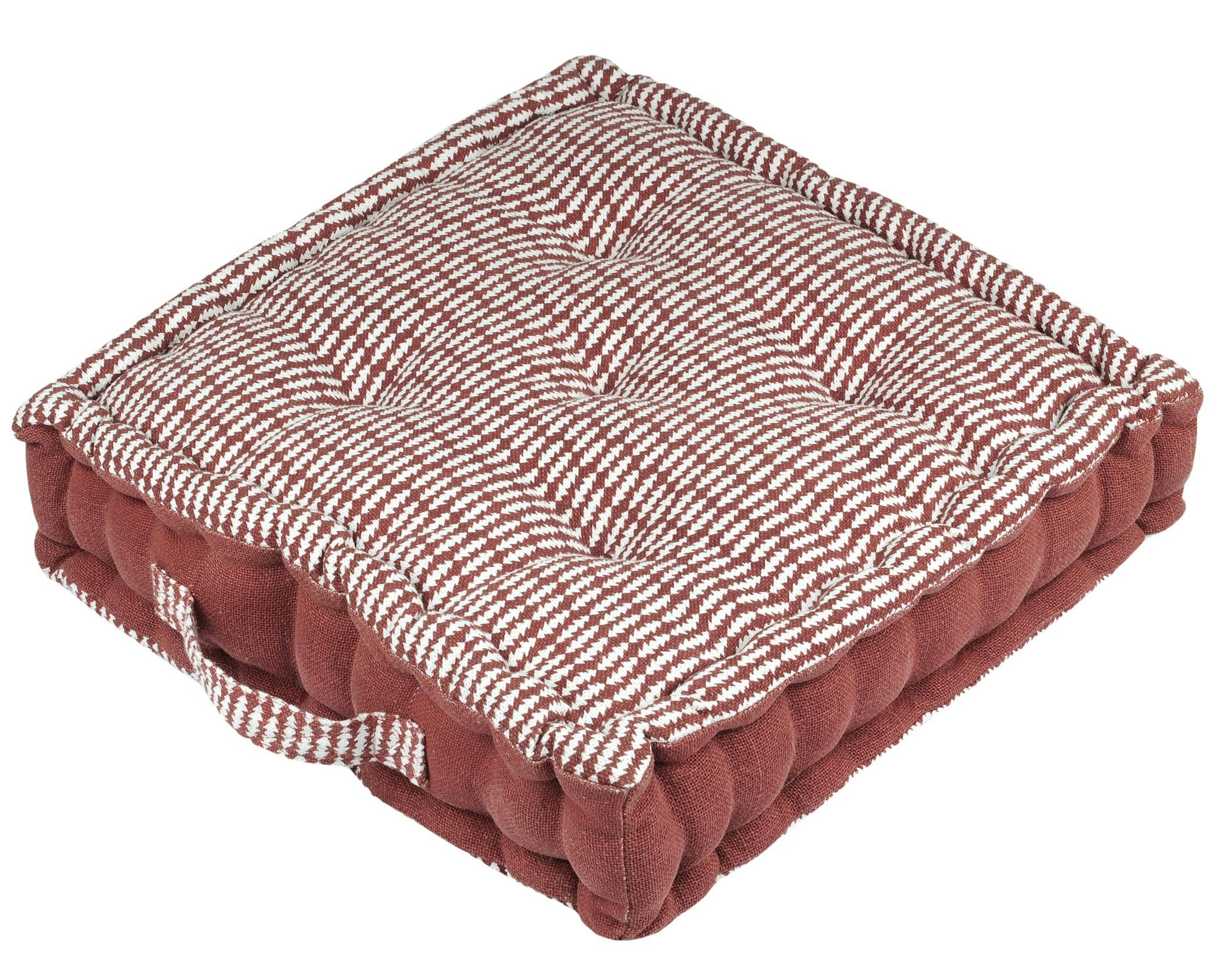 Coussin de sol en coton terracotta WILD AFRICA