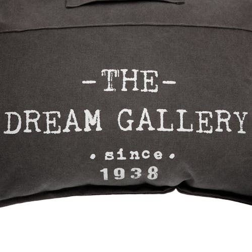 Coussin de sol "The Dream Gallery" avec poignée gris foncé 50x70cm