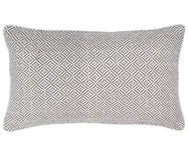 Coussin déco gris à motifs géométriques 30x50cm VALDAVIA