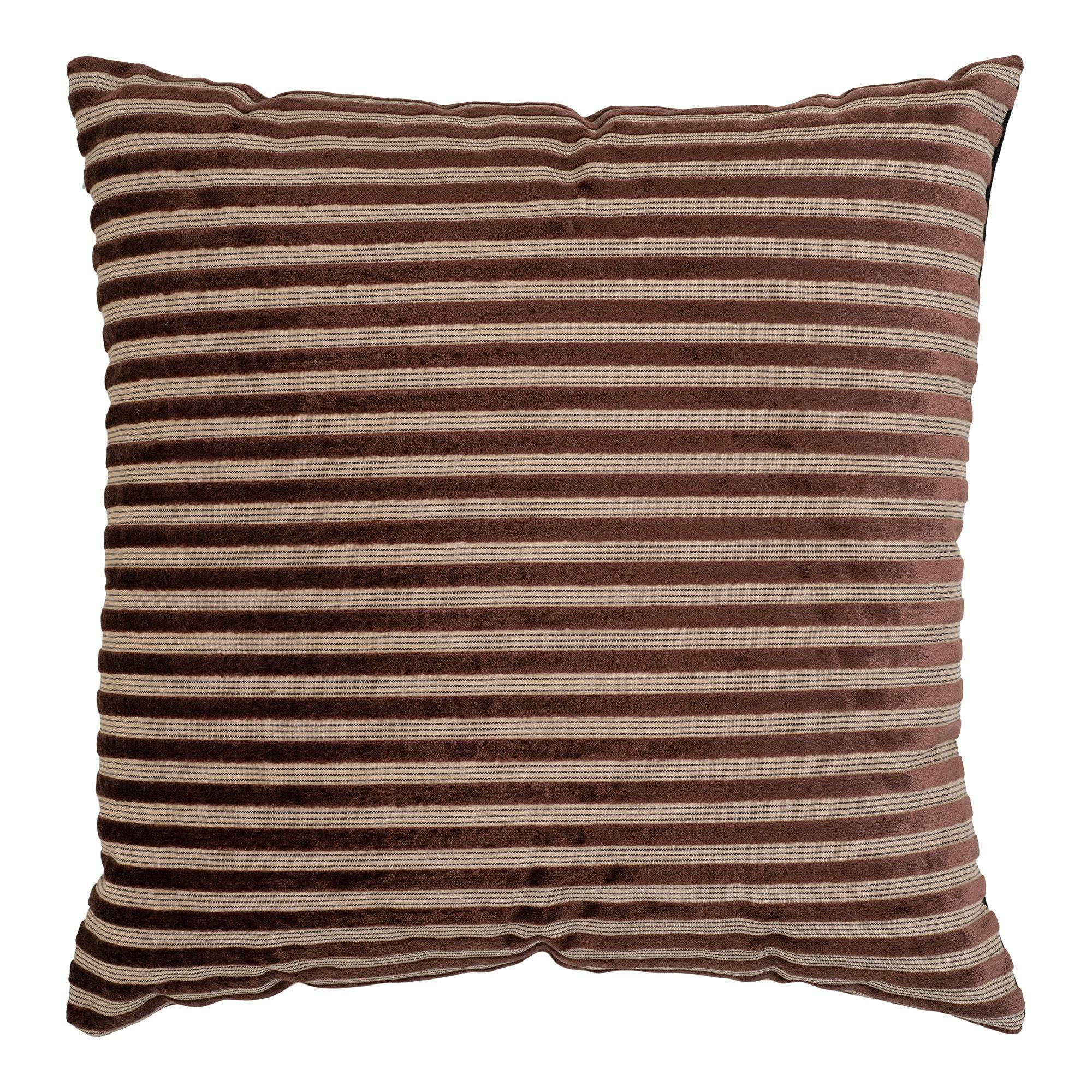 Coussin déco marron et beige BRUGES