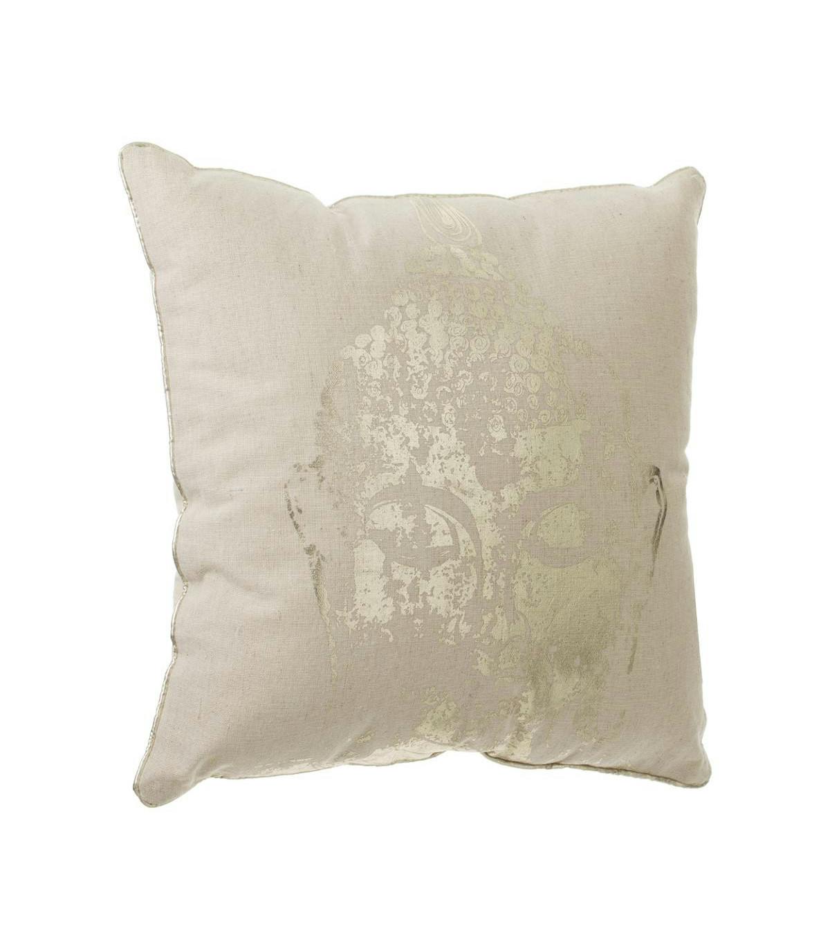 Coussin doré imprimé bouddha