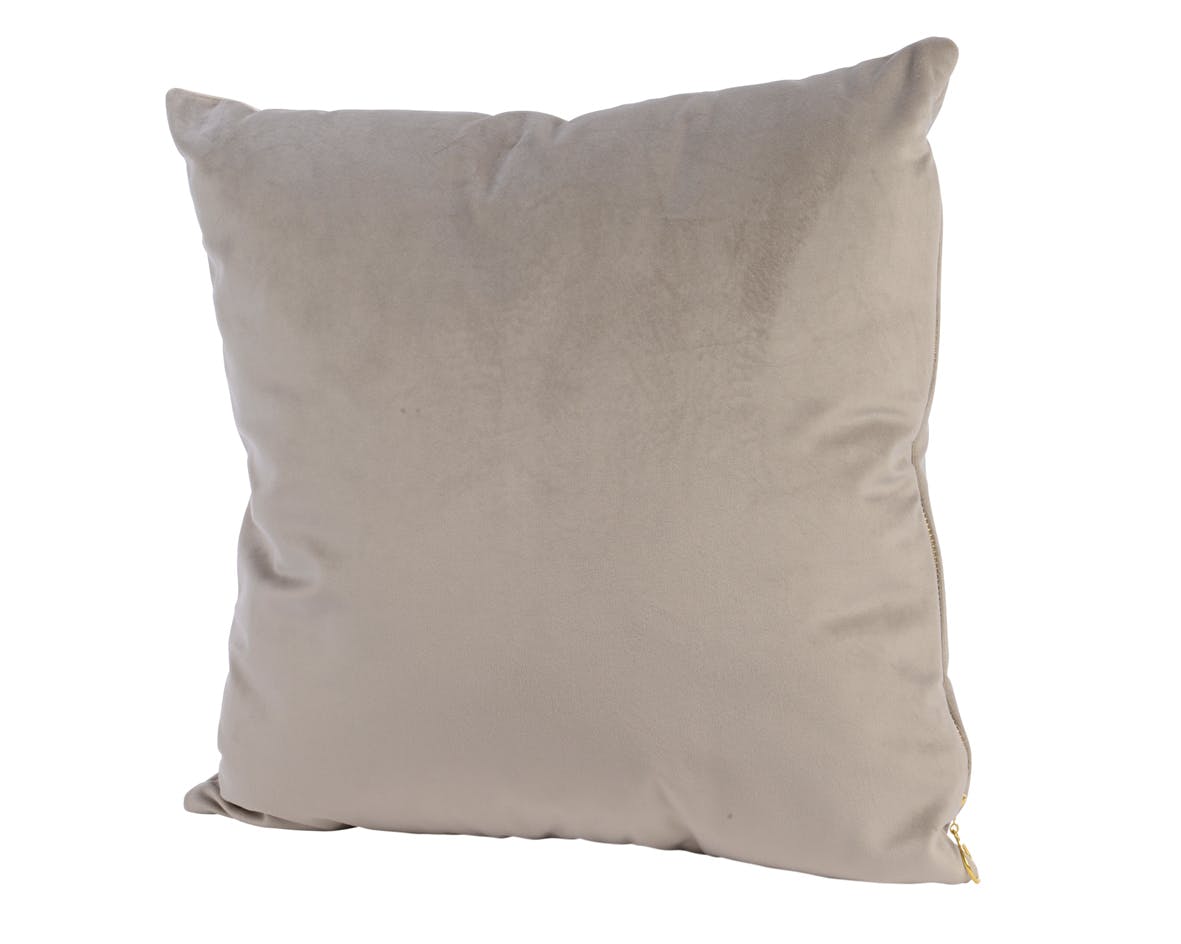 Coussin en velours couleur lin 40x40cm