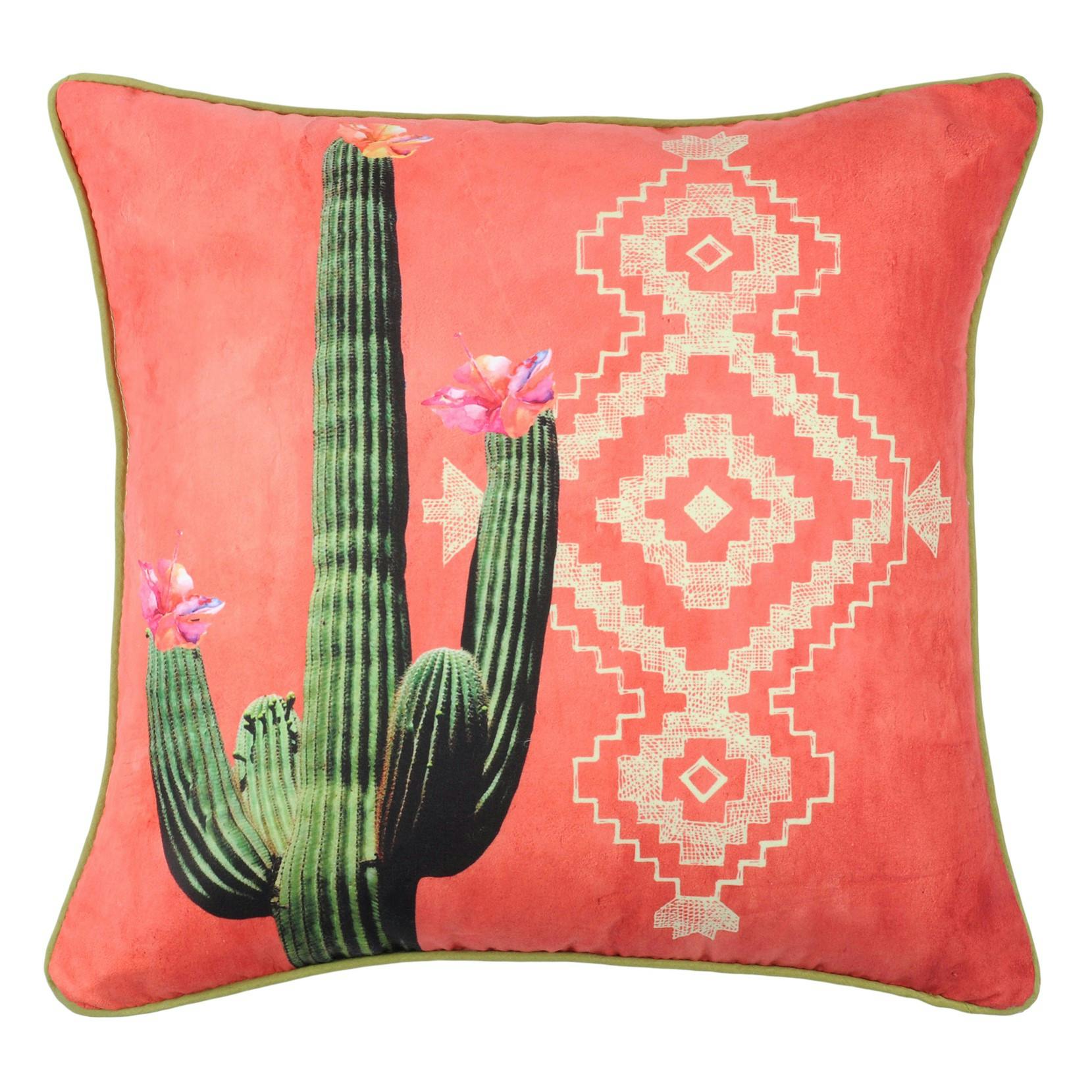 Coussin ethnique cactus 40x40cm MEXICO