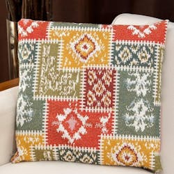 Coussin ethnique – motif patchwork multicolore IZMIR