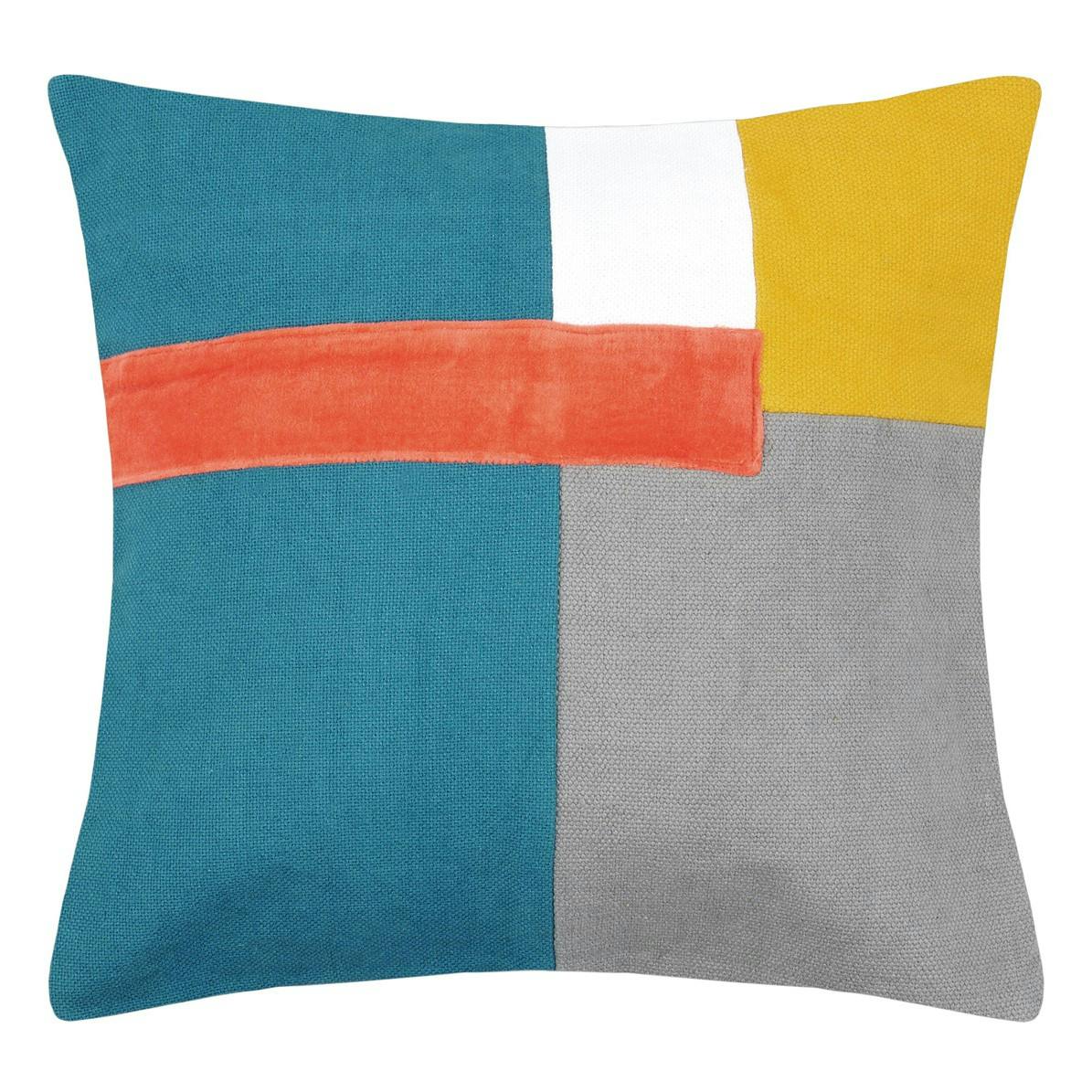 Coussin formes géométriques colorées 40x40