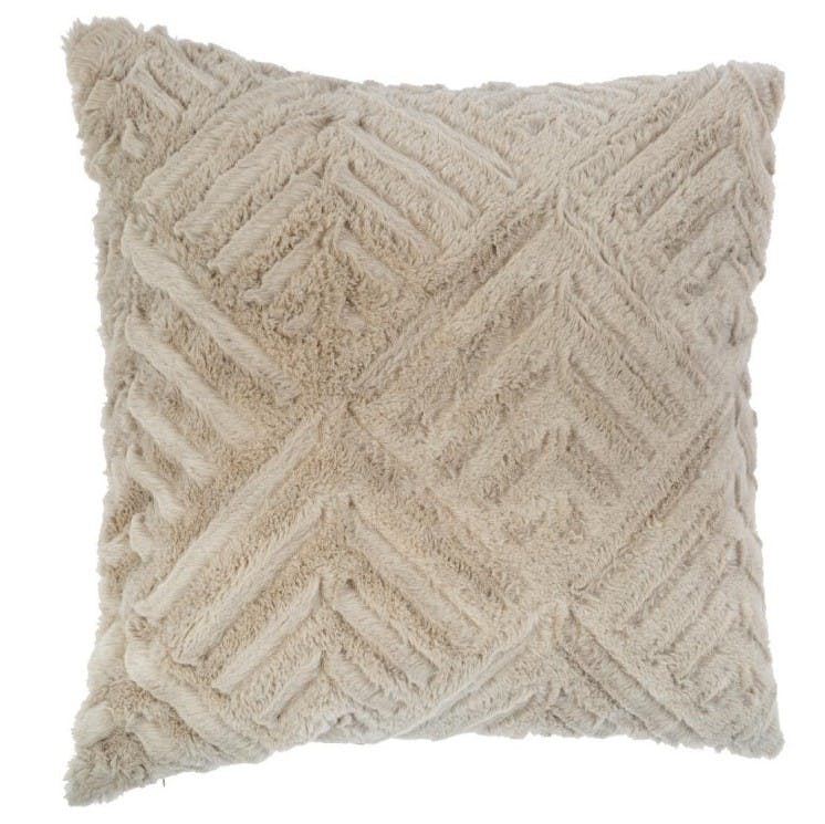 Coussin graphique beige 45x45cm
