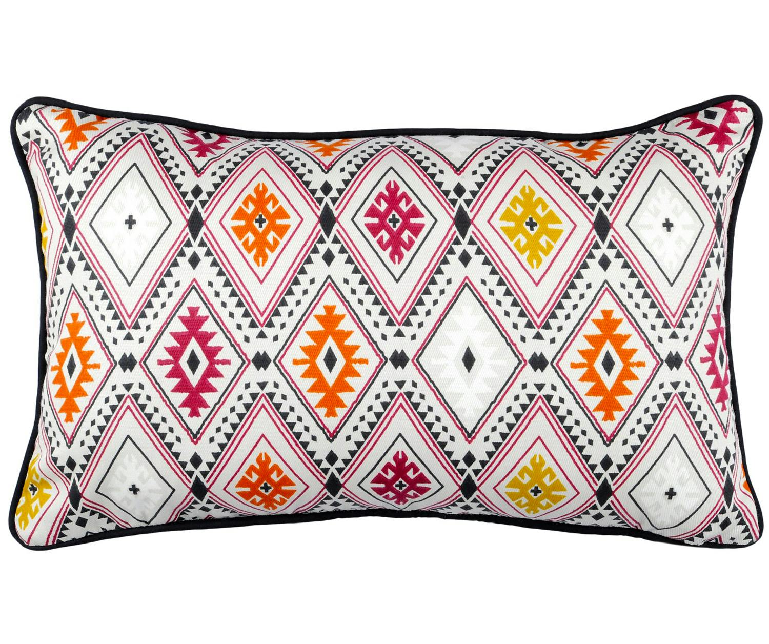 Coussin graphique tons terracotta 30 x 50 cm