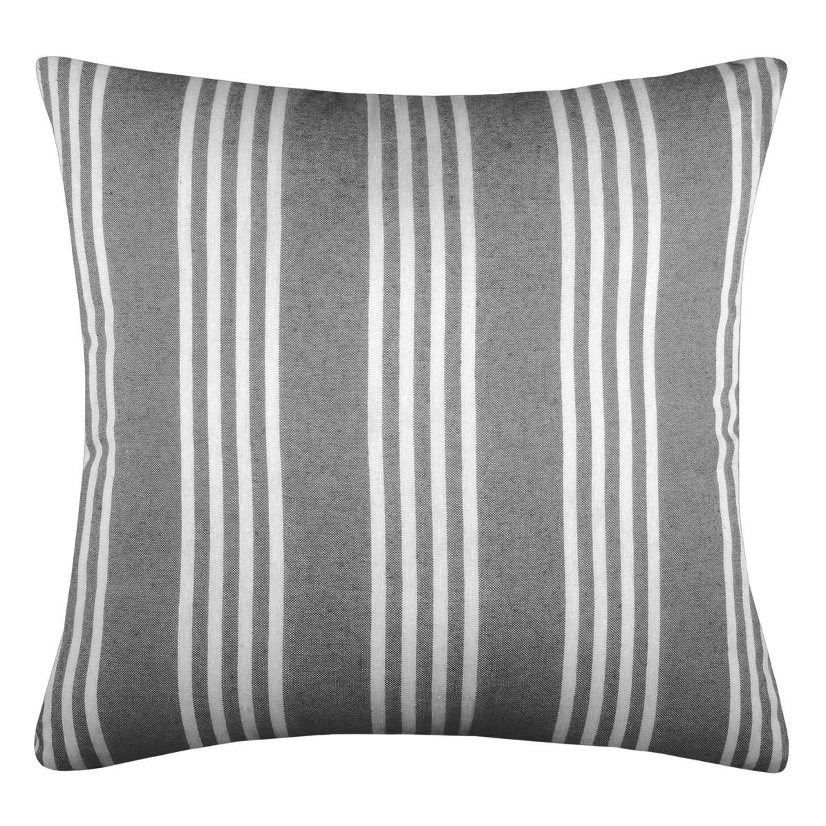 Coussin gris 50x50 gris à rayures
