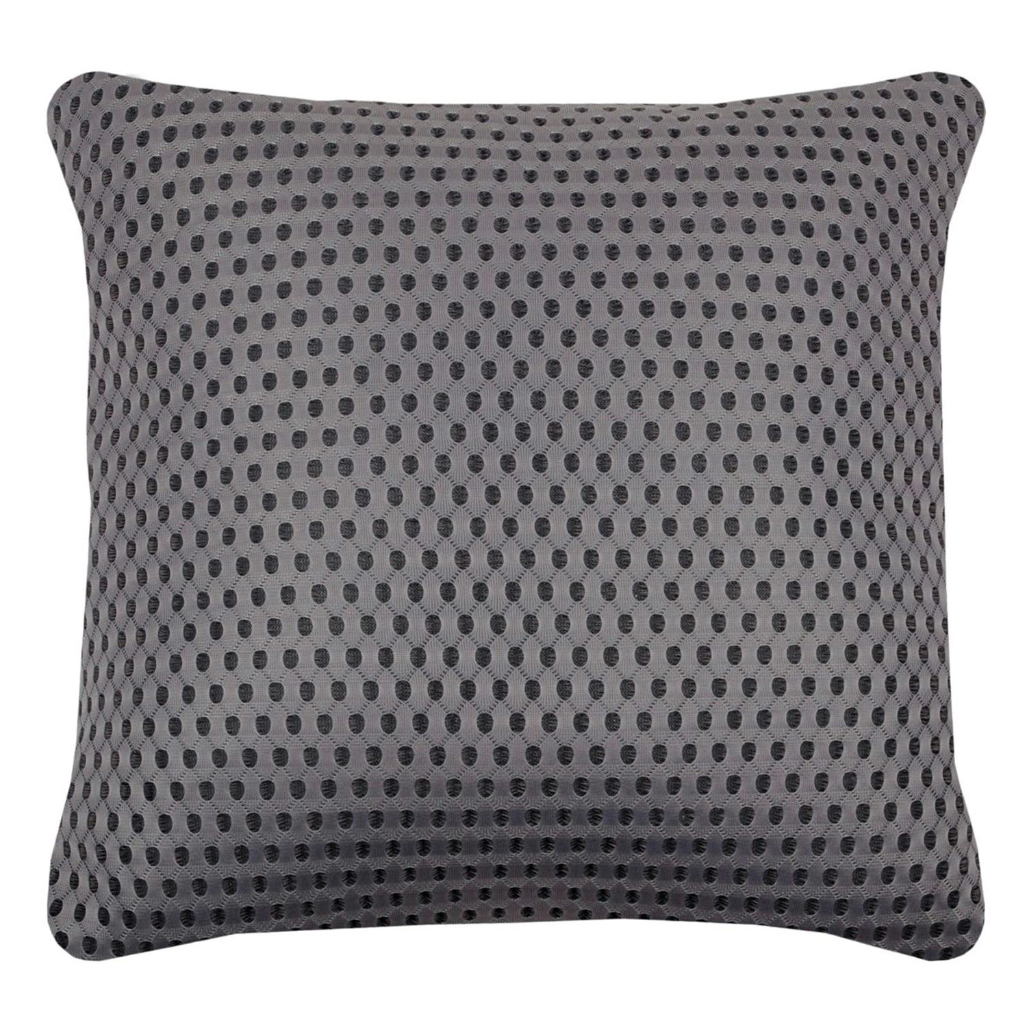 Coussin gris foncé à motifs noirs 40 x 40 cm