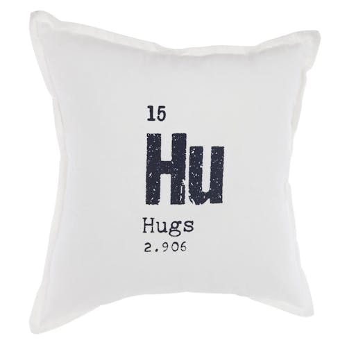 Coussin "Hugs" en coton blanc 40x40cm