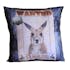 Coussin humour Wanted Kangourou 40x40cm WANTED