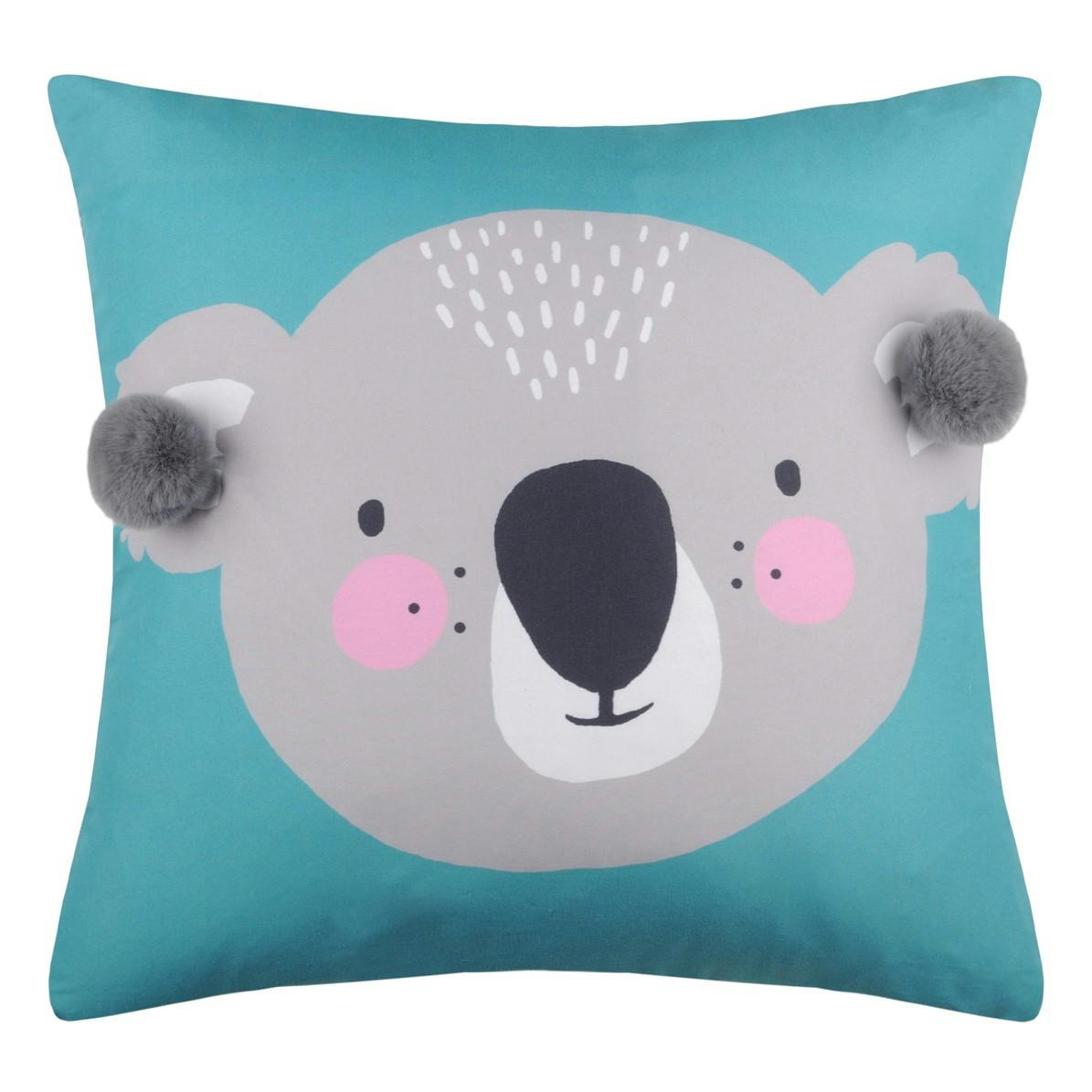 Coussin Koala bleu celadon 40x40