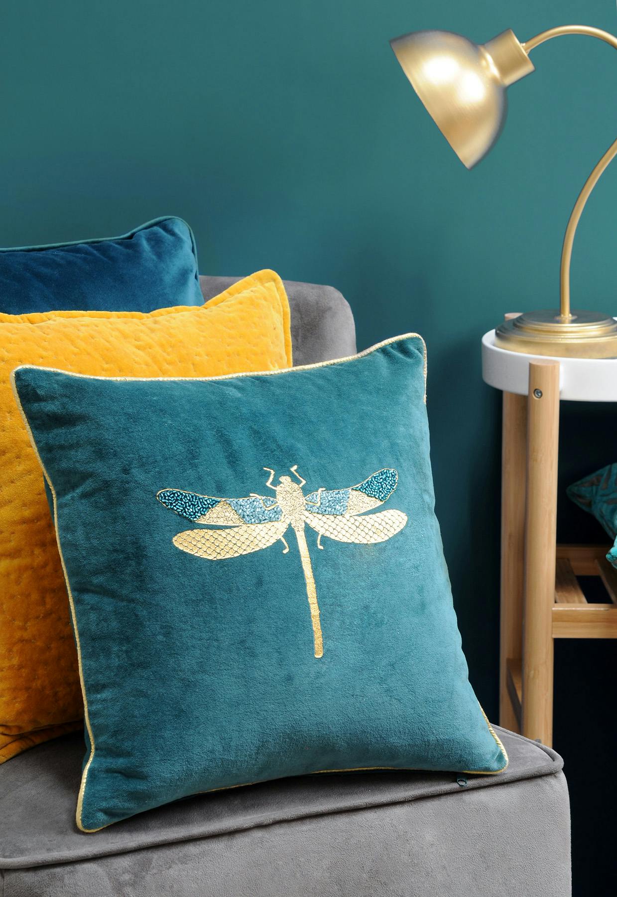 Coussin libellule 40x40