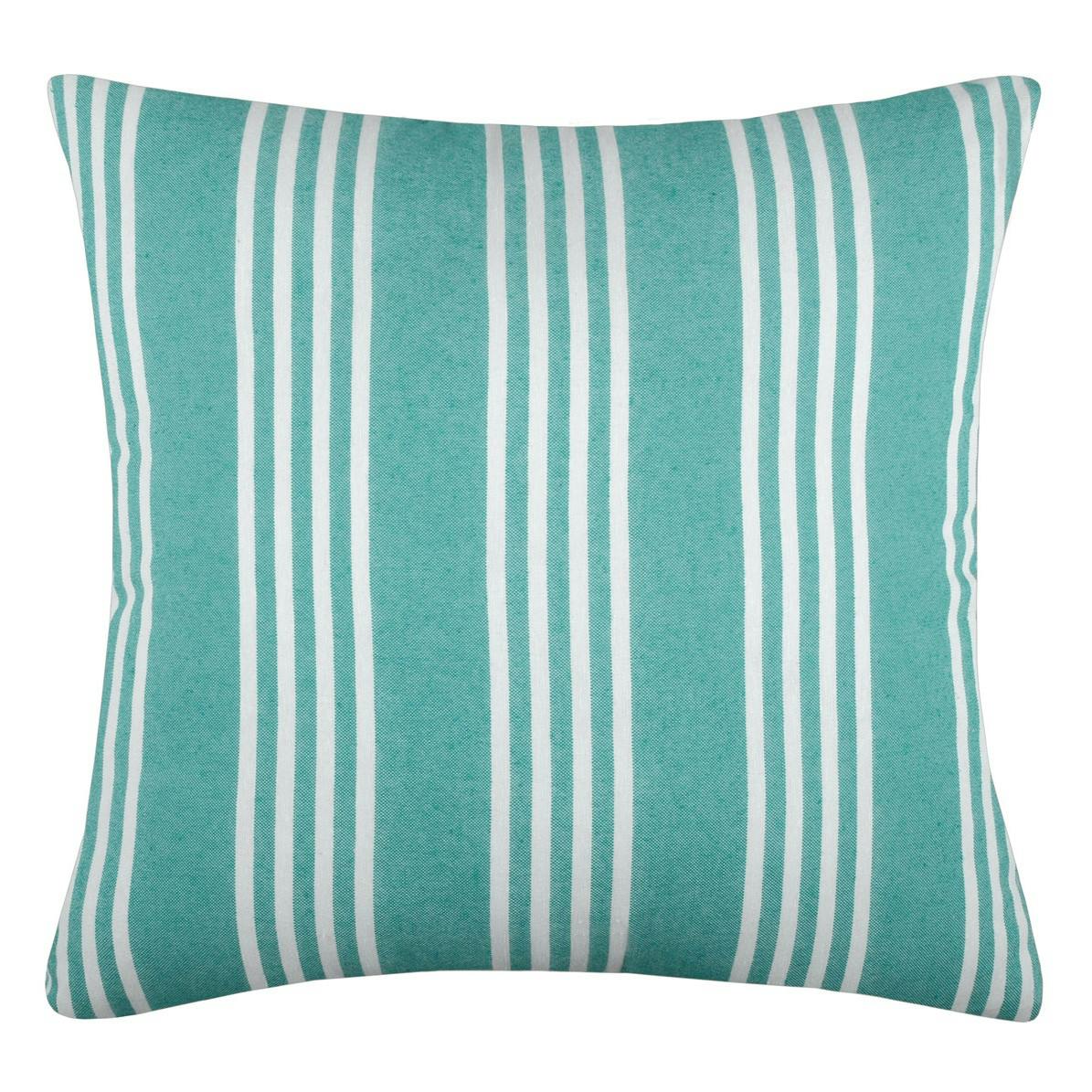 Coussin lignes 50x50 vert émeraude