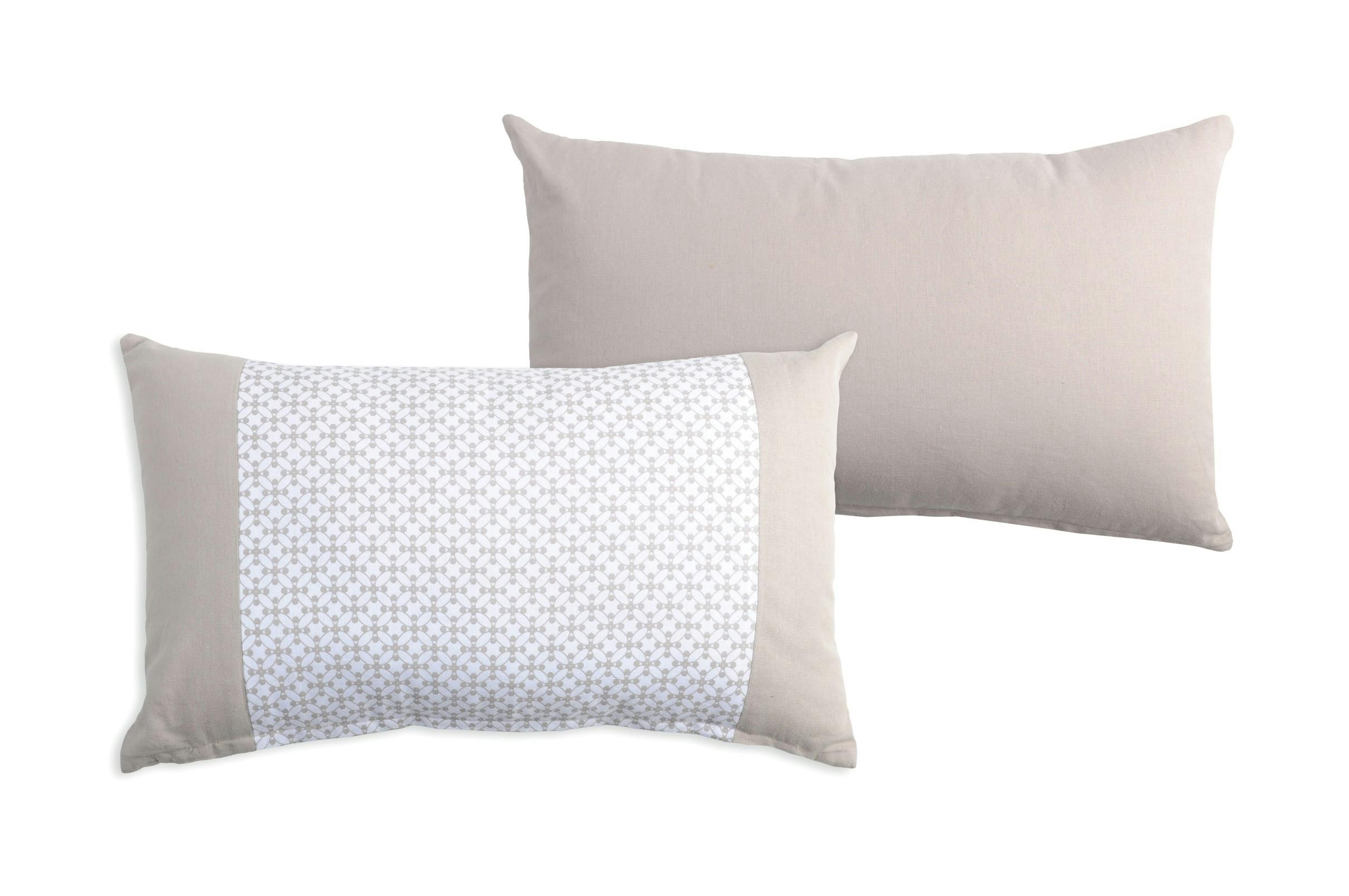 Coussin lin rectangle 30x50cm coton Nora