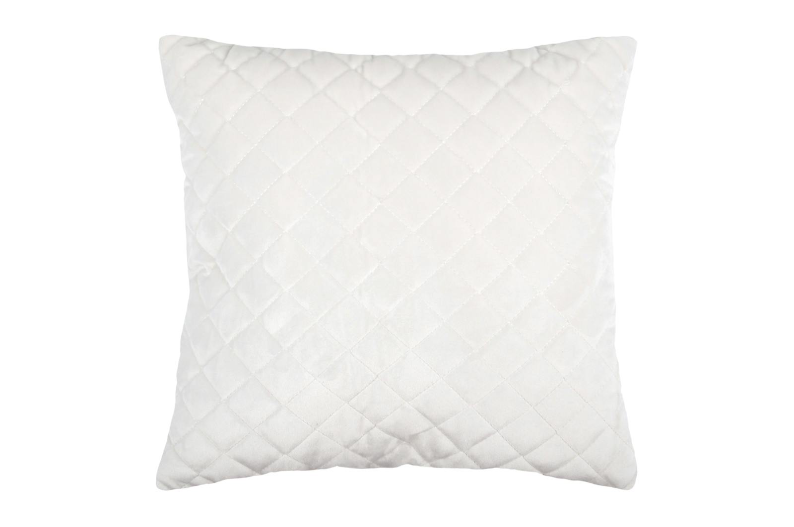 Coussin matelassé couleur ivoire avec surpiqûres 40x40cm DANAE