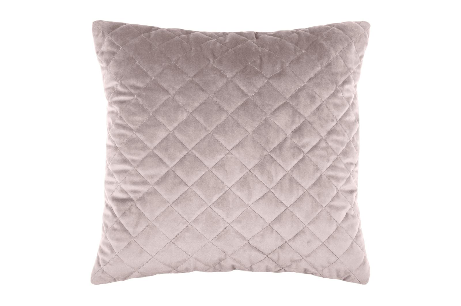 Coussin matelassé couleur vieux rose avec surpiqûres 40x40cm DANAE