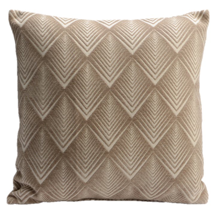 Coussin motif Losanges enchevêtrés beige 45x45cm