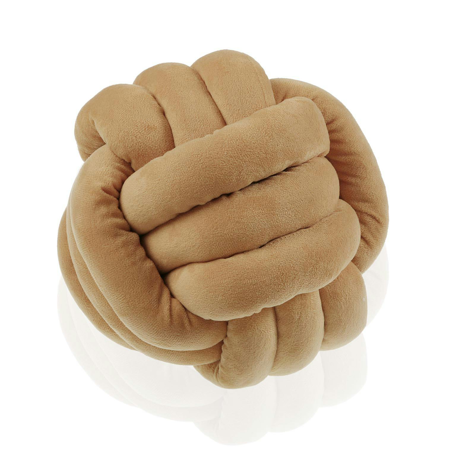 Coussin nœud 3D beige