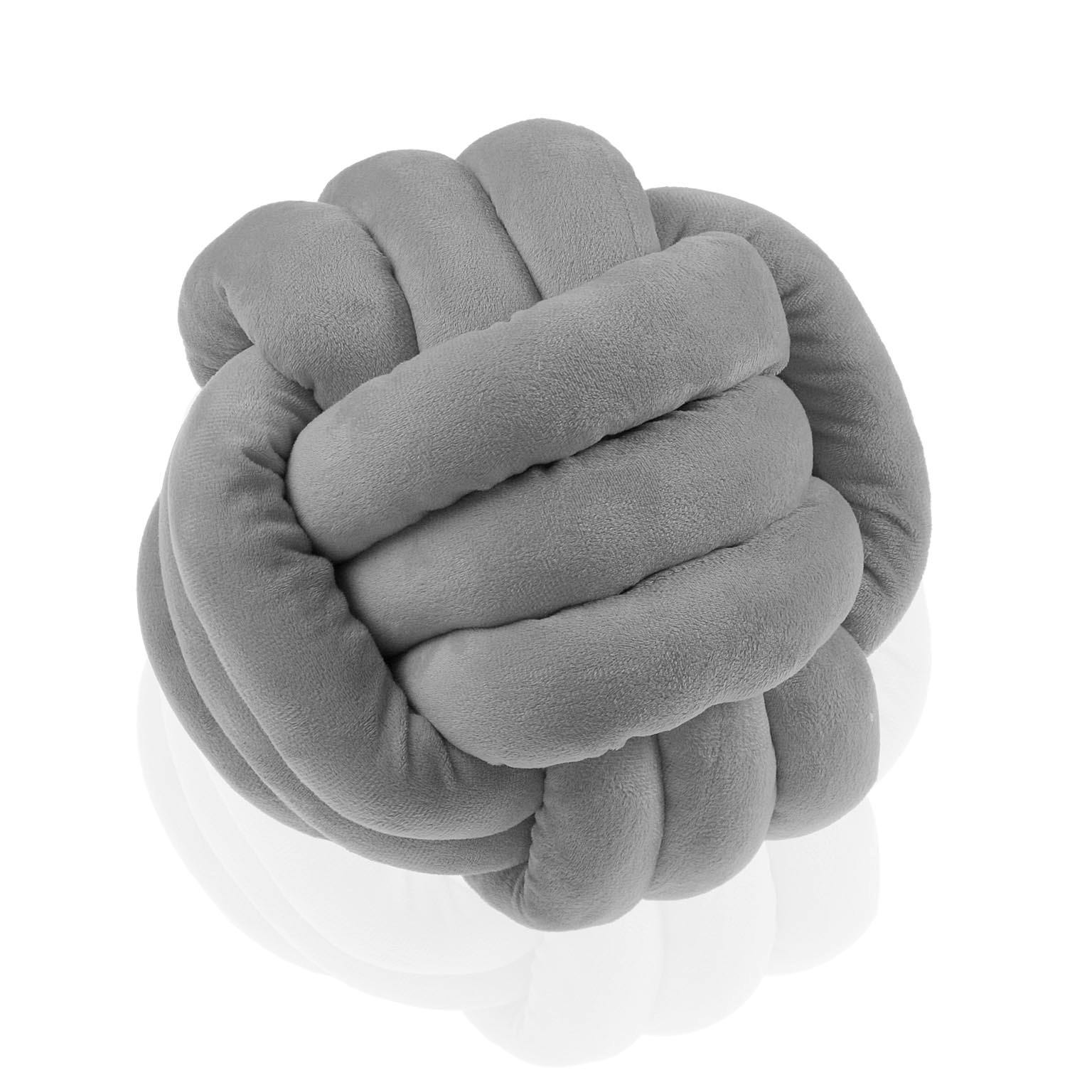 Coussin nœud 3D gris