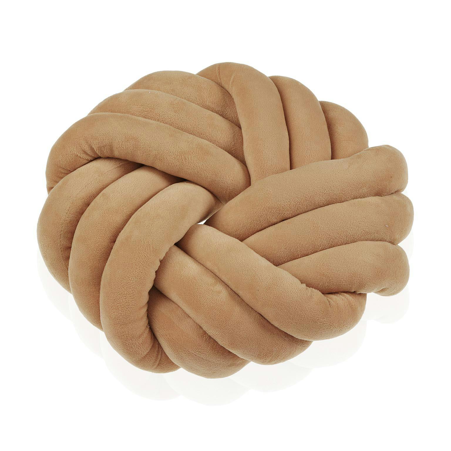 Coussin nœud plat beige