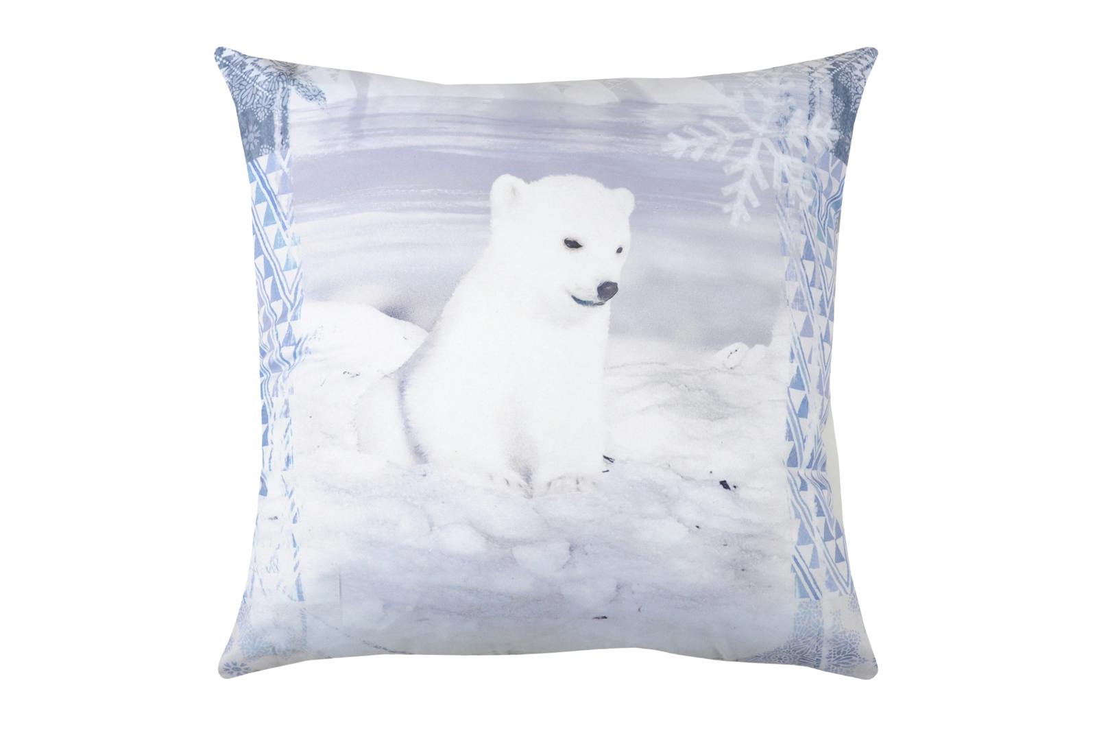 Coussin Ourson blanc 40x40cm WINTY