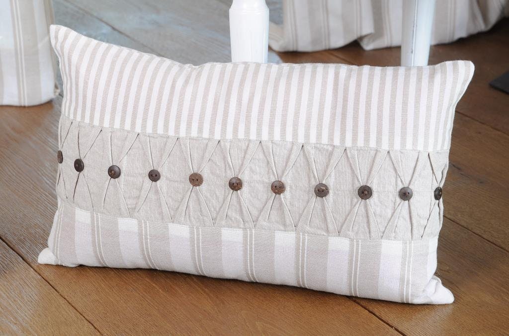 Coussin rectangulaire 30x50 Lin 100% coton ALPHONSINE