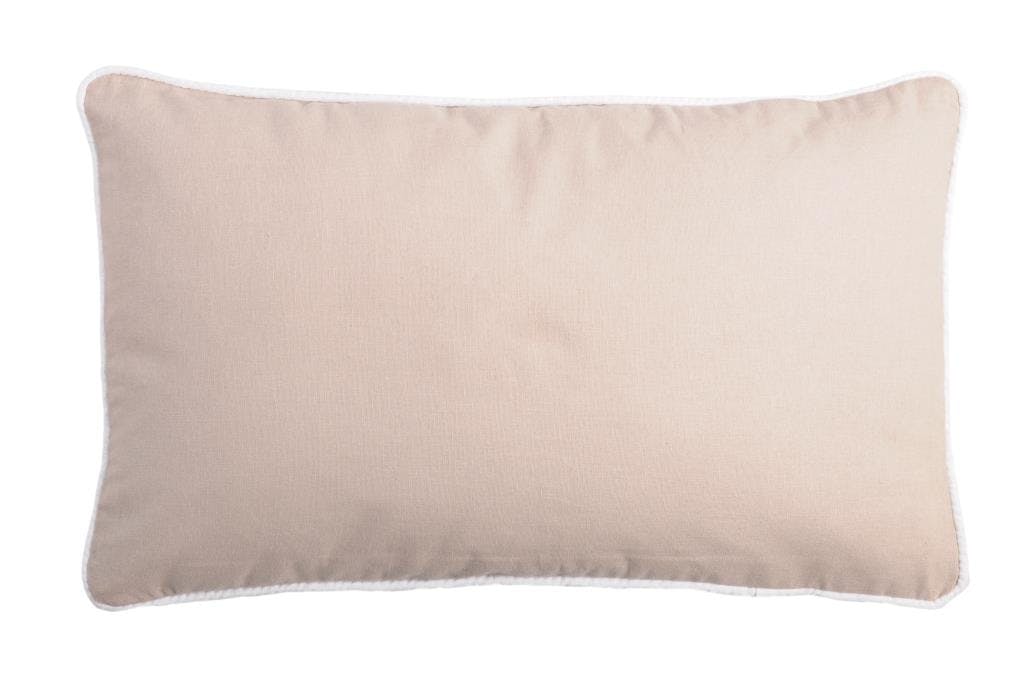 Coussin rectangulaire 30x50 Lin-Ecru 100% Coton DUO